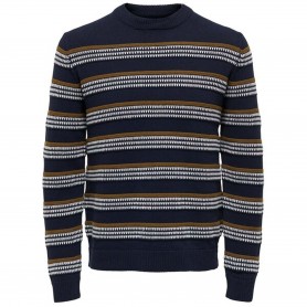 Jersei Only & Sons Sport Life Reg 7 Stripe Crew Knit