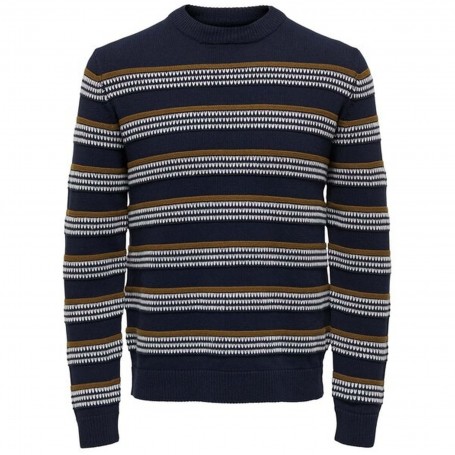 Jersei Only & Sons Sport Life Reg 7 Stripe Crew Knit