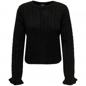 Jersei Only Tia Ls Cable O-Neck Bf Knt