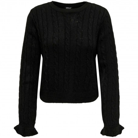 Jersei Only Tia Ls Cable O-Neck Bf Knt