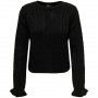 Jersei Only Tia Ls Cable O-Neck Bf Knt