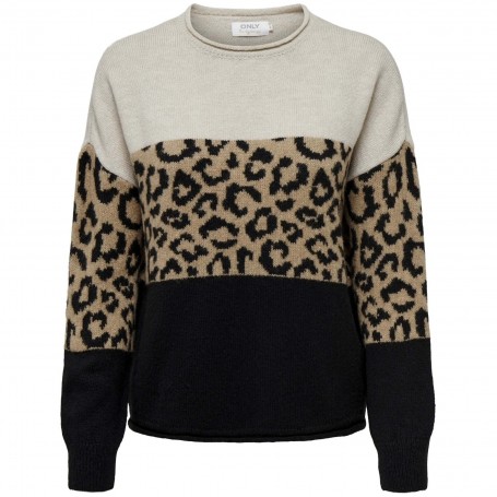 Jersei Only Jade Animal Ls O Neck Cc Knt