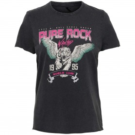Camiseta Only Lucy Reg Ss Top Jrs Noos  Black Pure Rock