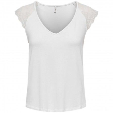 Camiseta Only Petra Ss Lace Mix Top Jrs Noos