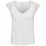 Camiseta Only Petra Ss Lace Mix Top Jrs Noos