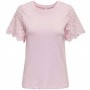 Camiseta Only Lebba Life Ss Lace Top Jrs