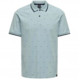 Polo Only & Sons Myron Life Reg Ss Ditsy Polo Cs Celeste