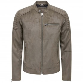 Chaqueta Only & Sons Gus Faux Suede Racer Jacket Otw Noos
