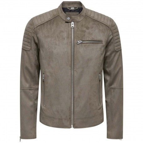Chaqueta Only & Sons Gus Faux Suede Racer Jacket Otw Noos