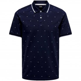 Polo Only & Sons Myron Life Reg Ss Ditsy Polo Cs Azul Marino