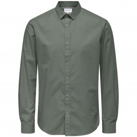 Camisa Only & Sons Sane Life Slim Ls Solid Poplin Shirt