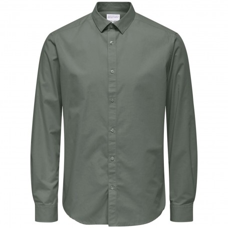 Camisa Only & Sons Sane Life Slim Ls Solid Poplin Shirt