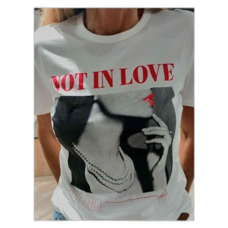 Camiseta Only Alba Life Ss Ego Top Box Cs Jrs *Letras Rojas*