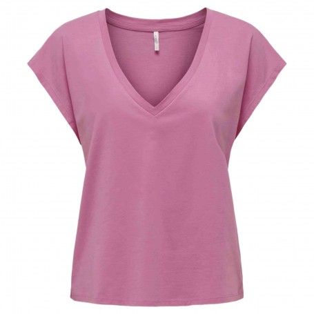 Camiseta Only Sanni Ss V-Neck Top Jrs