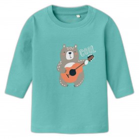 Camiseta Name It Vacion Ls Top Box Azul Verde Aqua