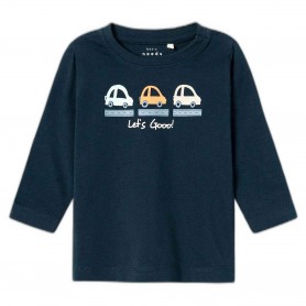 Camiseta Name It Vacion Ls Top Box Azul Oscuro