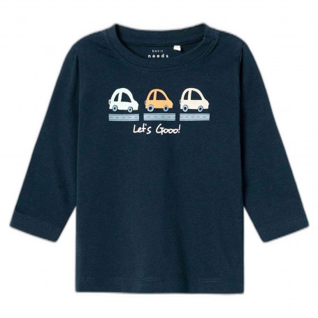 Camiseta Name It Vacion Ls Top Box Azul Oscuro