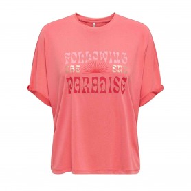 Camiseta Only Onlfree Life Ss Fold Up Top Box Pri Jrs