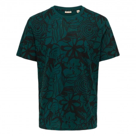 Camiseta Only & Sons Onspèrry Flower Life Aop Reg Ss Tee