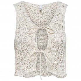 Chaleco Only Onllizzy Life Sl Crochet Tie Vest Knt