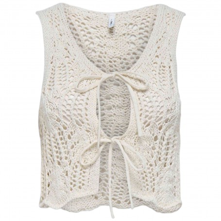 Chaleco Only Onllizzy Life Sl Crochet Tie Vest Knt