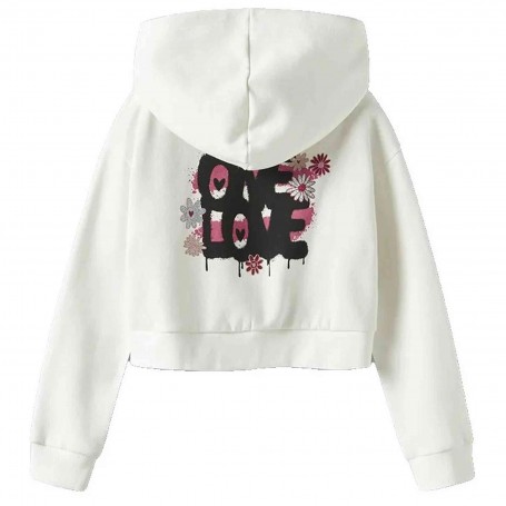 Sudadera Name It Nkfkory Ls Crop Boxy Swe Wh Bru Ps Noos