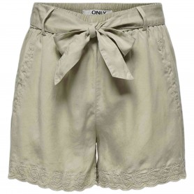 Pantalon Corto Only Onlarizona Life Hw Belt Emb Shorts Pnt