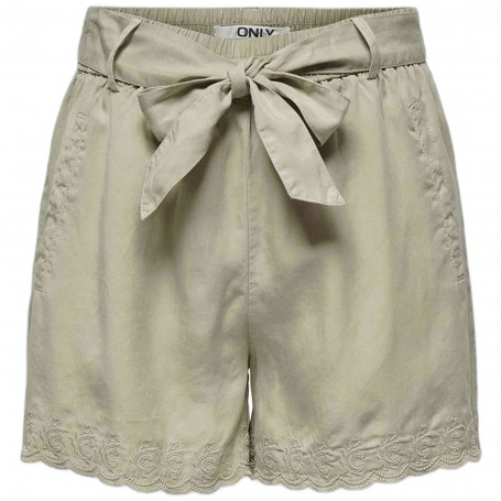 Pantalon Corto Only Onlarizona Life Hw Belt Emb Shorts Pnt