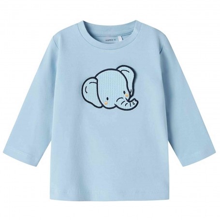 Camiseta Name It Nbmbror Ls Top (Color Celeste)