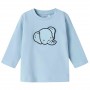Camiseta Name It Nbmbror Ls Top (Color Celeste)