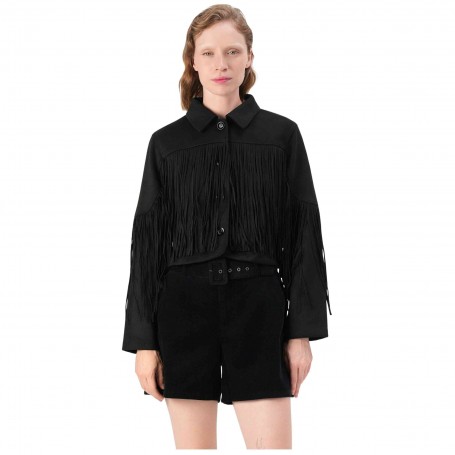 Chaqueta Only Onldiane Life Faux Suede Fringes Otw