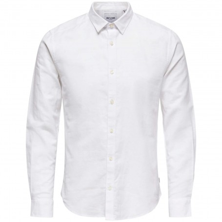 Camisa Only & Sons Caiden Ls Solid Linen Shirt Noos