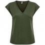 Camiseta Only Free Ss Modal V-Neck Top Jrs Noos