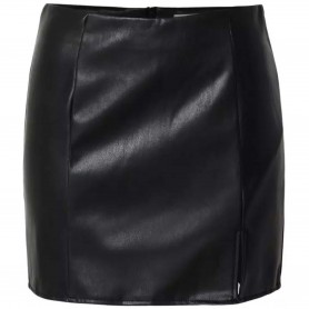 Falda Only Leni Faux Leather Slit Skirt Pnt Noos